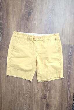 G1 Goods Anthropologie Boho Paper Twill Chino Bermuda Shorts Yellow Women's Sz 4